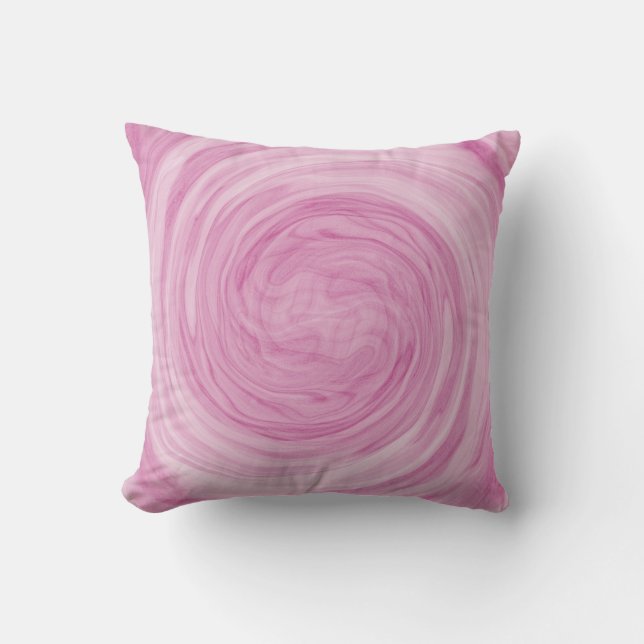 Pretty Pastel Pink Swirl Cushion (Front)
