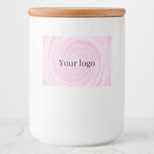 Pretty Pastel Pink Swirl Food Label