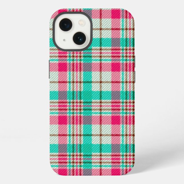 Pretty Pastel Plaid Case-Mate iPhone Case (Back)