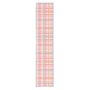 Pretty Pastel Plaid Short Table Runner