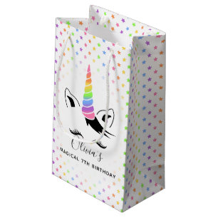 Pretty Pastel Unicorn Birthday Party Small Gift Bag