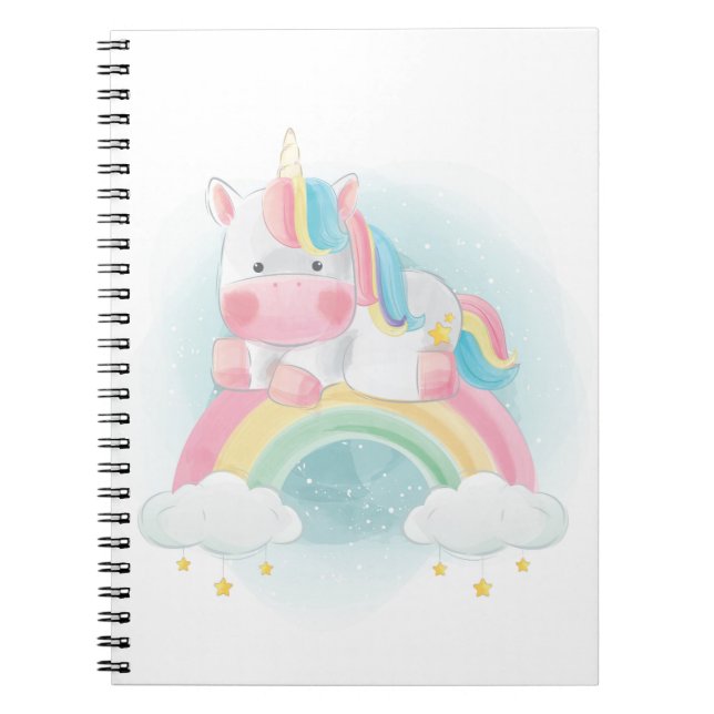 Pretty Pastel Unicorn Notebook (Front)