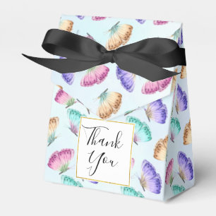 Pretty Pastel Watercolor Butterfly Pattern Favour Box