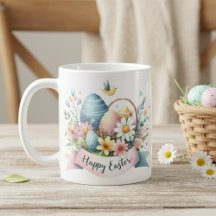 Pretty Pastel Watercolor Florals Happy Easter