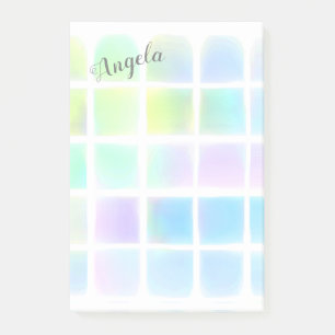 pretty pastel watercolor painted design custom post-it notes