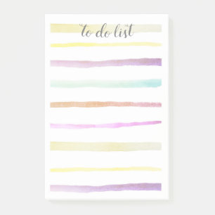pretty pastel watercolor painted design custom post-it notes