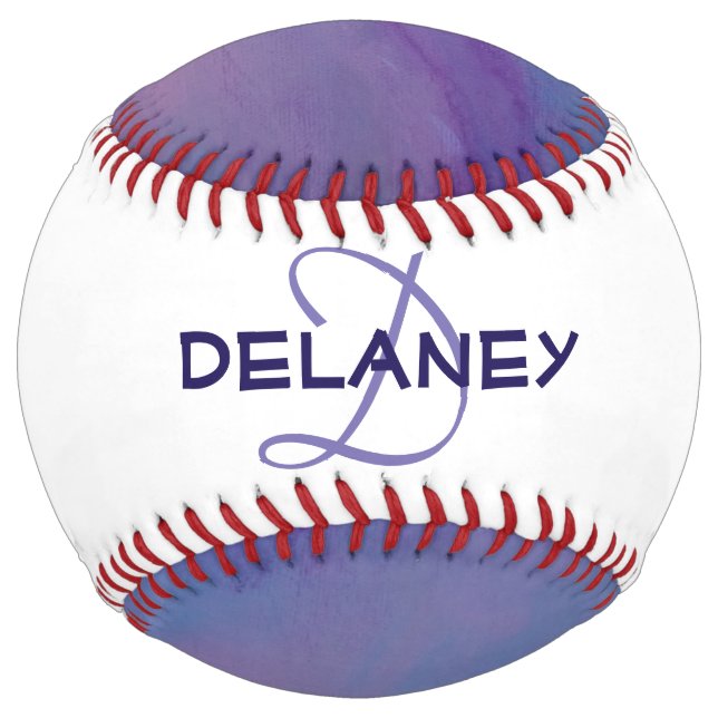 Pretty Pastels | Cute Pink Cloud Purple Blue Sky Softball (Front)