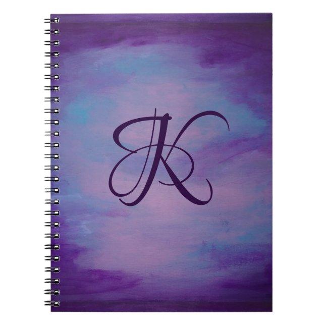 Pretty Pastels | Cute Pink Cloud Purple Blue Sky Spiral Notebook (Front)
