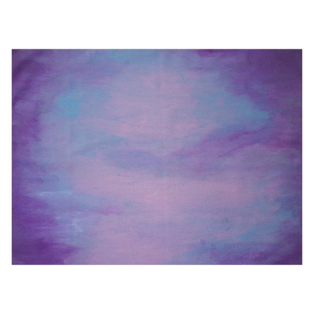 Pretty Pastels | Cute Pink Cloud Purple Blue Sky Tablecloth (Front (Horizontal))