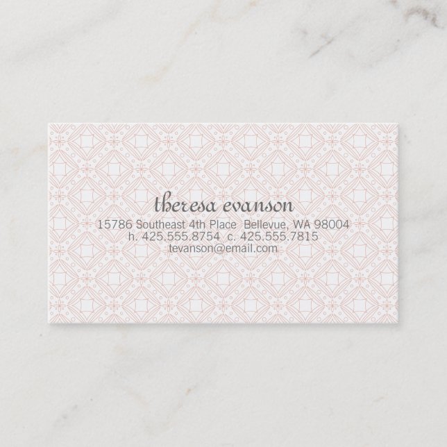 Pretty Pattern Calling Card (Front)