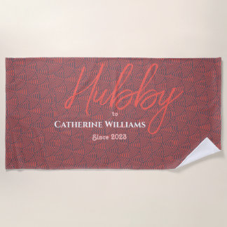 Pretty Pattern Custom Couple Beach Towel