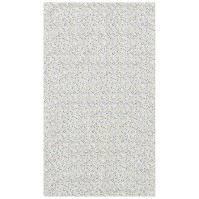 Pretty Pattern of White Daisies on Blue Tablecloth (Front)