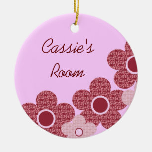Pretty Patterned Flowers Door Hanger Ornament