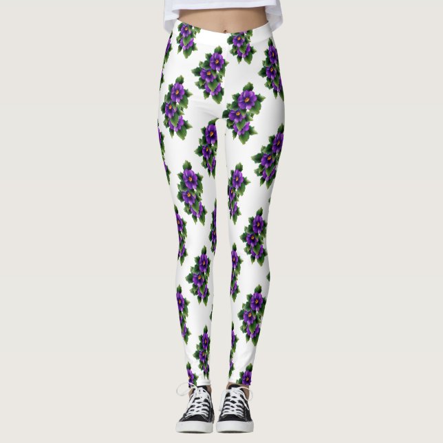 Pretty Peace Flowers  Leggings (Front)