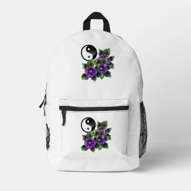 Pretty Peace Printed Backpack (Front)
