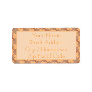 Pretty peach floral label