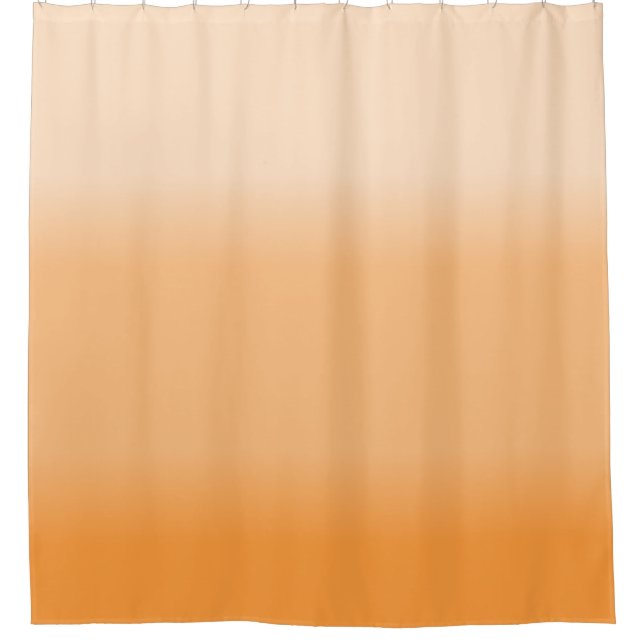 Pretty Peach Ombre Shower Curtain (Front)