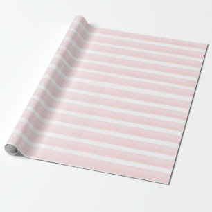 Pretty Peach Pink Striped Wrapping Paper