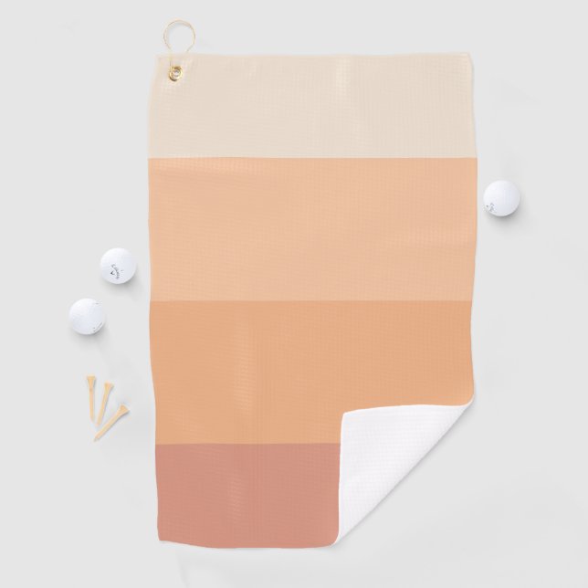 Pretty Peach Stripes Golf Towel (InSitu)