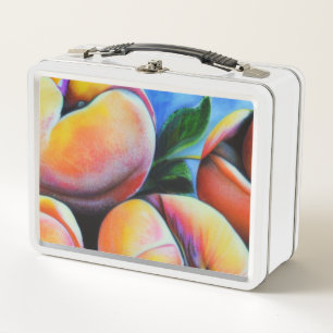 Pretty Peaches Metal Lunch Box