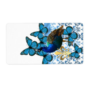 Pretty Peacock and blue butterflies