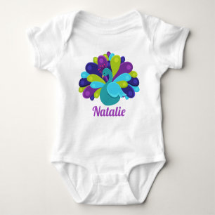 Pretty Peacock Baby Bodysuit