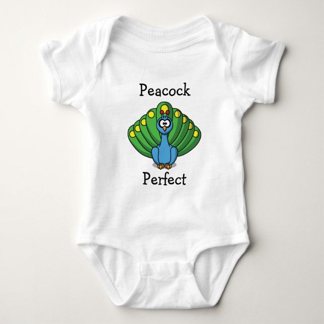 Pretty Peacock Baby Tee (Front)
