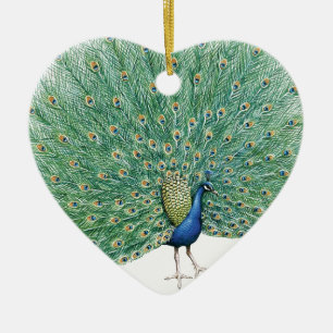 Pretty Peacock Ceramic Tree Decoration