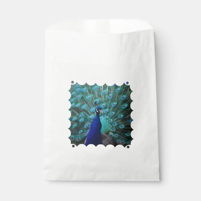 Pretty Peacock Favour Bags (Front)