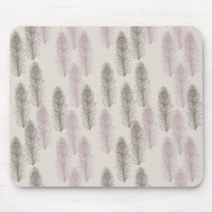 Pretty Peacock Feathers Mouse Pad
