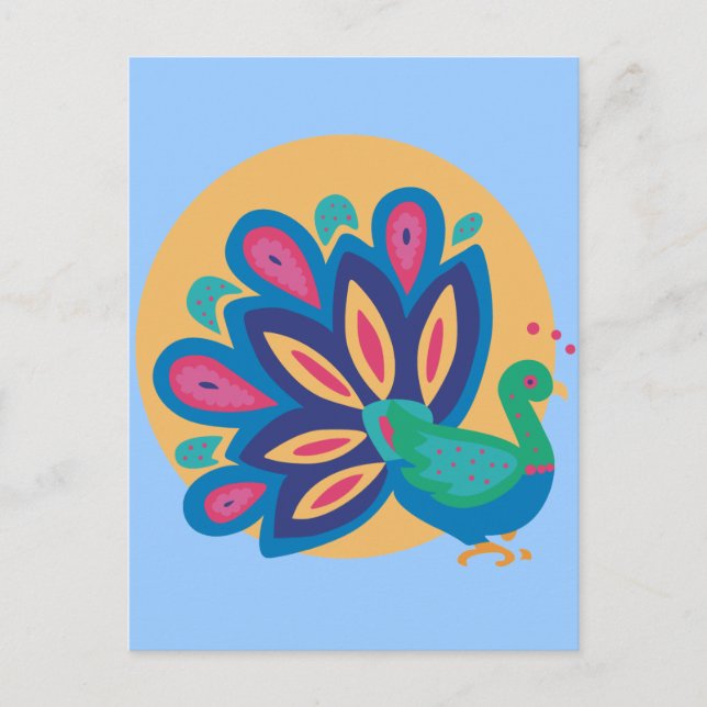 Pretty Peacock One Postcard (Front)