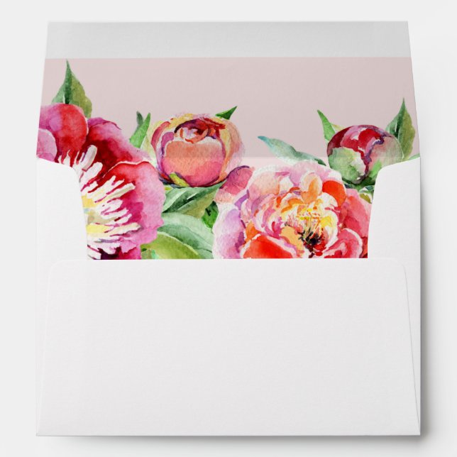 Pretty Peonies Floral Envelope (Back (Bottom))