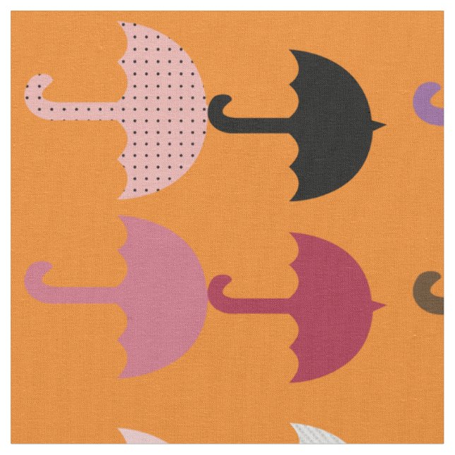 Pretty Perfect Umbrella Beach Weather Pattern Fabric (Close Up)