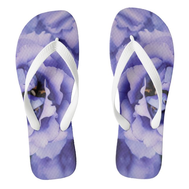 Pretty Periwinkle Flower Jandals (Footbed)