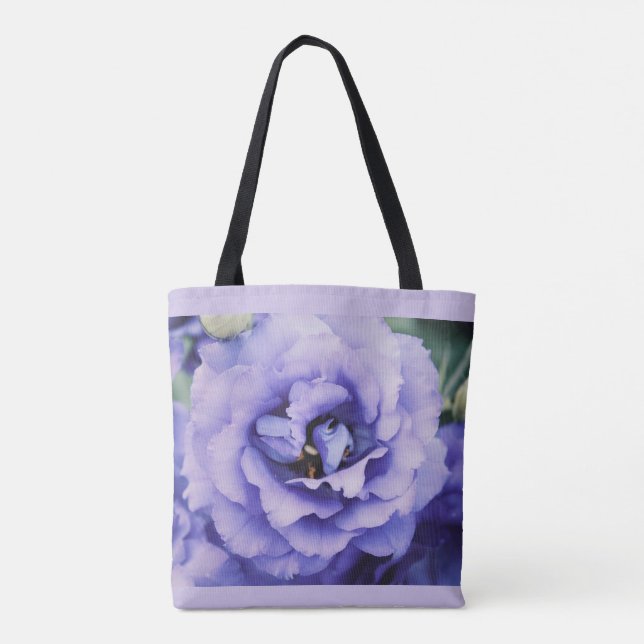 Pretty Periwinkle Flower Tote Bag (Back)
