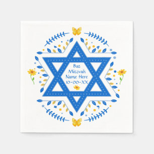 Pretty Personalised, Bat Mitzvah Napkins.  Napkin