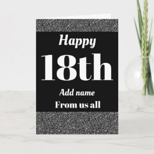 Pretty personalised birthday card from us all 18th