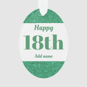 Pretty personalised birthday gift ornament 18th