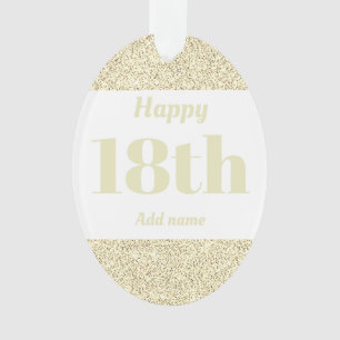 Pretty personalised birthday gift ornament 18th