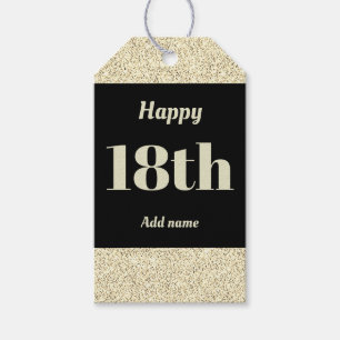 pretty personalised birthday gift tags 18th