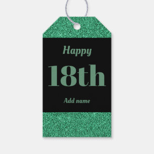 pretty personalised birthday gift tags 18th