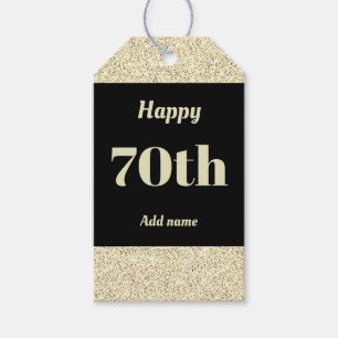 pretty personalised birthday gift tags 70th