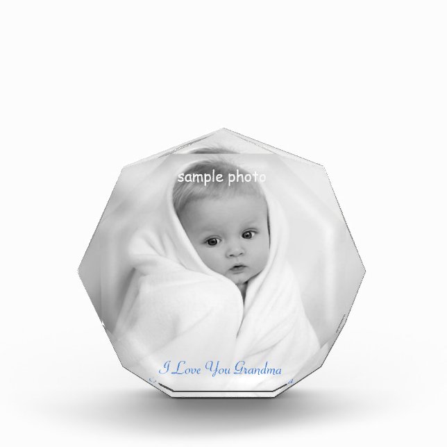 Pretty, Personalised, Custom Photo Block (Front)