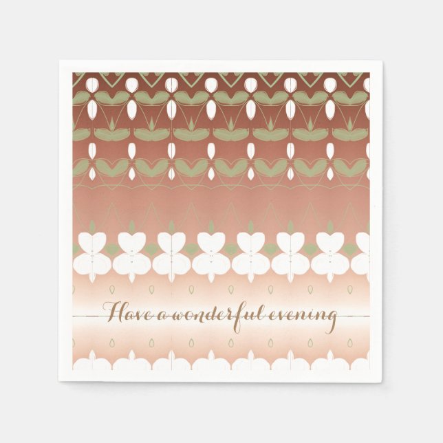Pretty Personalised Napkins (Front)