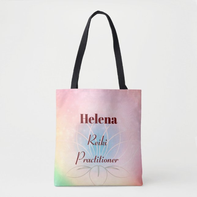 Pretty personalised Reiki Practitioner design Tote Bag (Front)