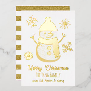 Pretty Personalised Snowman and Photo