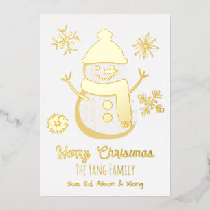 Pretty Personalised Snowman and Photo