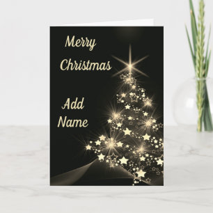 Pretty personalised tree Christmas card