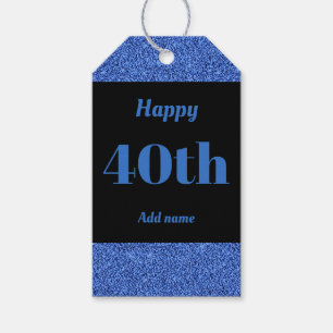 pretty personalized birthday gift tags 40th