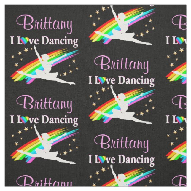 PRETTY PERSONALIZED I LOVE DANCING FABRIC (Swatch)